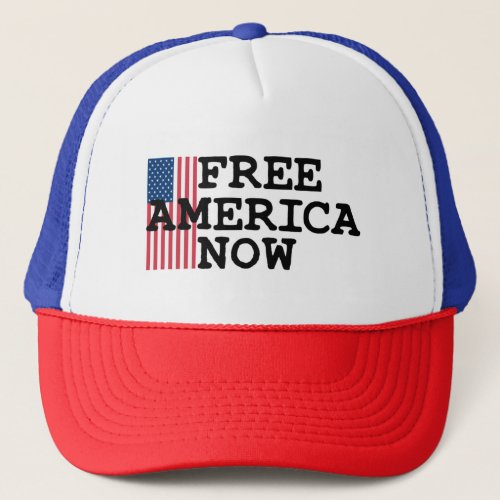 Cool Free America Now Hat Proud American USA Trucker Hat