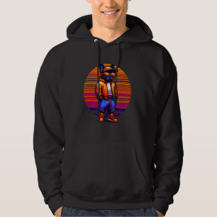 Cool French Bulldog Dog Modern Urban Style Sunset Hoodie