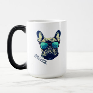 Cool French Bulldog in Sunglasses Color Morph Mug
