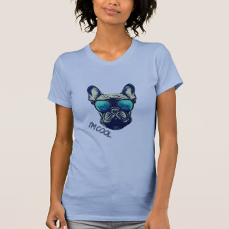 Cool French Bulldog in Sunglasses T-Shirt