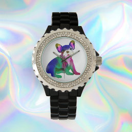 Cool French Bulldog Spray Painted  Watch