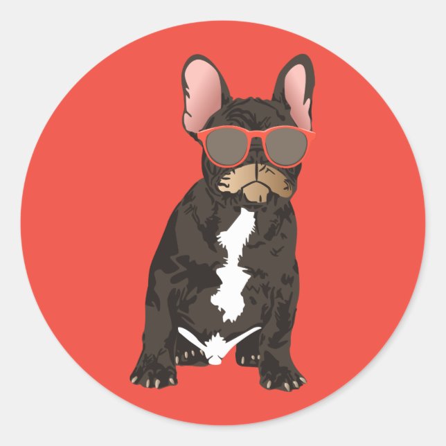 Cool French Bulldog Sticker (Front)