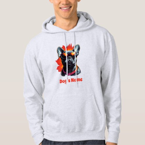 Cool French Bulldog With Sunglasses Hoodie