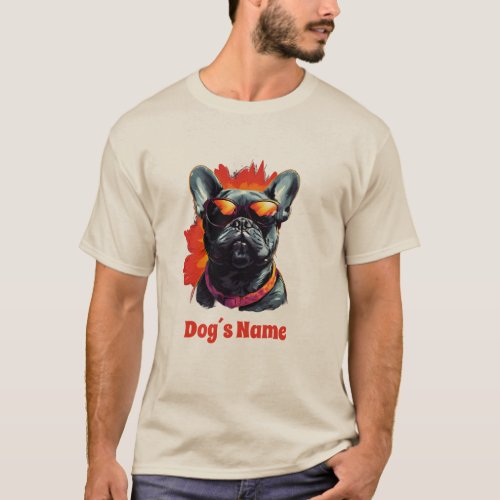 Cool French Bulldog With Sunglasses T_Shirt
