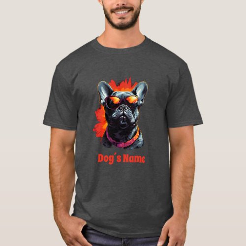 Cool French Bulldog With Sunglasses T_Shirt