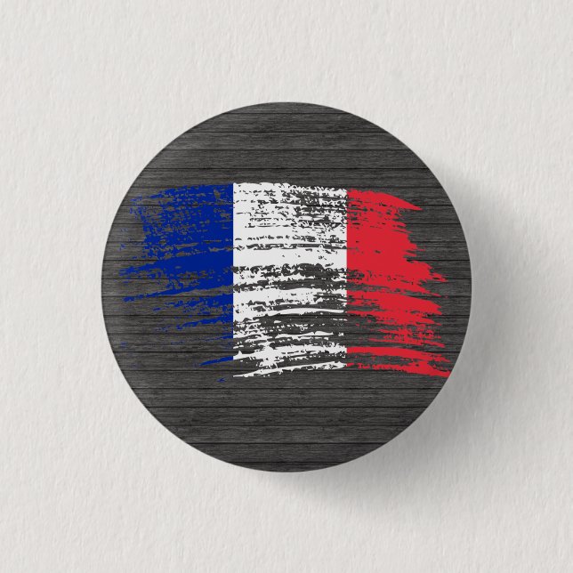 Cool French flag design Pinback Button (Front)