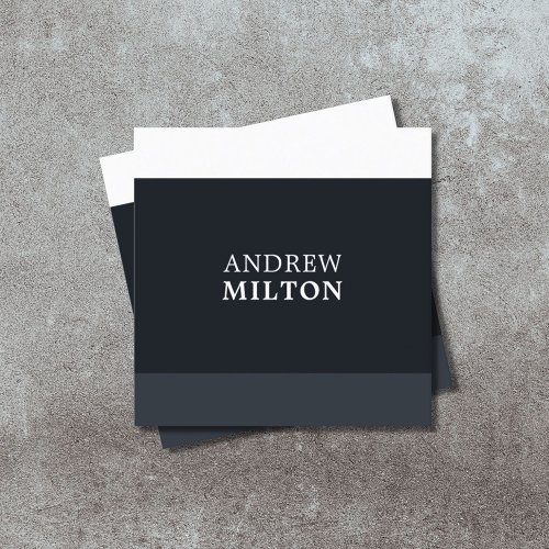 Cool Fresh Blue White Stripes Consultant Square Business Card