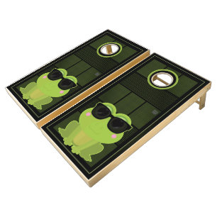 Cool Frog Cornhole Set