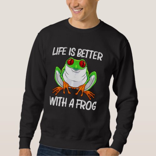 Cool Frog For Men Women Toad Glass Gliding Tree An Sweatshirt
