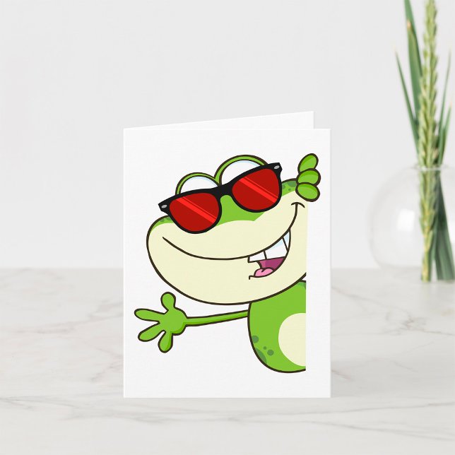 Cool Frog Wearing Red Sunglasses Card (Creator Uploaded)