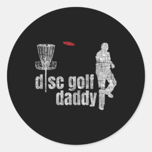 Cool Frolf Disc Golf Daddy Shirt  Classic Round Sticker