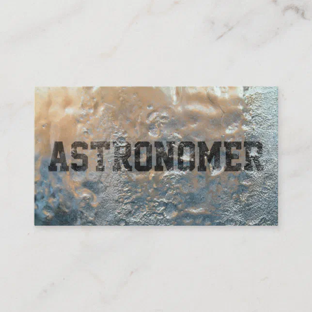 Cool Frozen Ice Astronomer Business Card | Zazzle