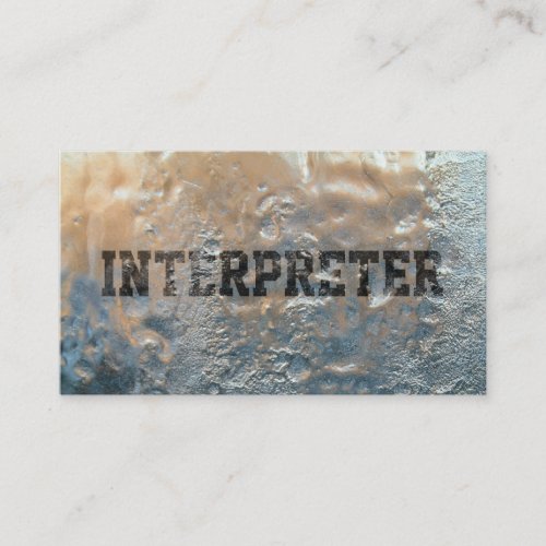 Cool Frozen Ice Interpreter Business Card