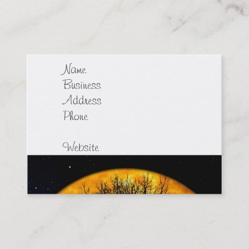 Cool Full Harvest Moon Tree Silhouette Gifts Business Card