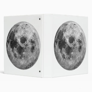 Cool Full Moon Graphic Space Astronomy Science 3 Ring Binder