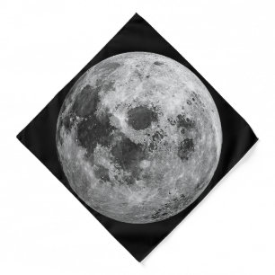Cool Full Moon Graphic Space Astronomy Science Bandana