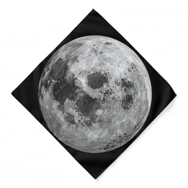 Cool Full Moon Graphic Space Astronomy Science Bandana (Front)