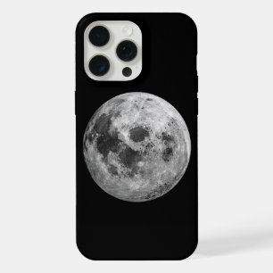 Cool Full Moon Graphic Space Astronomy Science iPhone 15 Pro Max Case