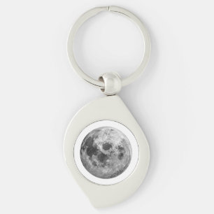 Cool Full Moon Graphic Space Astronomy Science Keychain