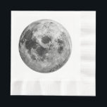Cool Full Moon Graphic Space Astronomy Science Napkins<br><div class="desc">Cool Full Moon Graphic Space Astronomy Science</div>