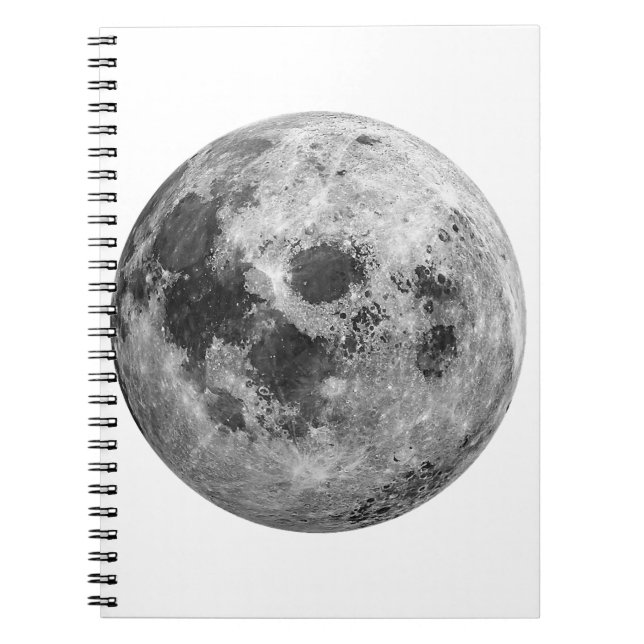 Cool Full Moon Graphic Space Astronomy Science Notebook (Front)