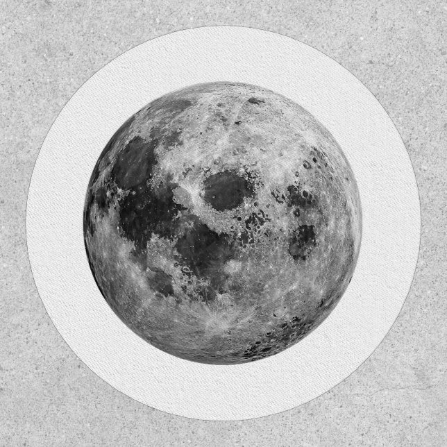 Cool Full Moon Graphic Space Astronomy Science Patch (Front)