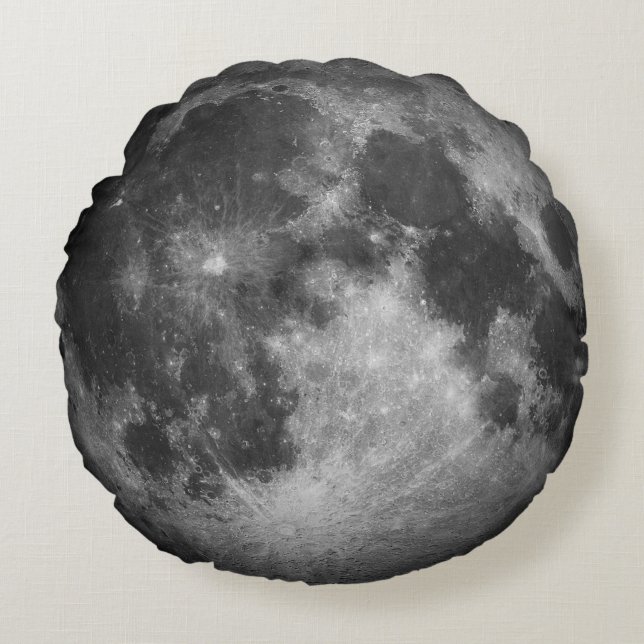 Cool Full Moon Round Pillow (Front)