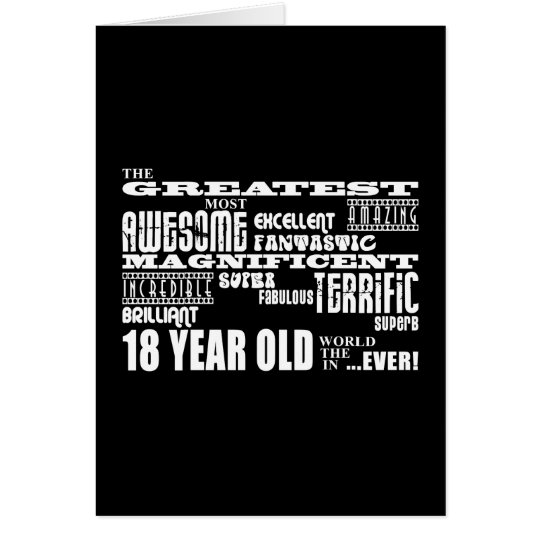Cool Fun 18th Birthday Party Greatest 18 Year Old Card