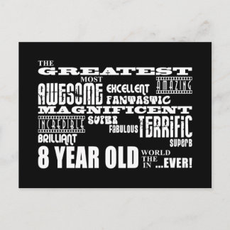 Cool Fun 8th Birthday Party Greatest 8 Year Old Invitation Postcard