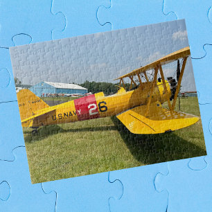 Cool Fun Airplane Photo, Pilot Family, Aviation Jigsaw Puzzle