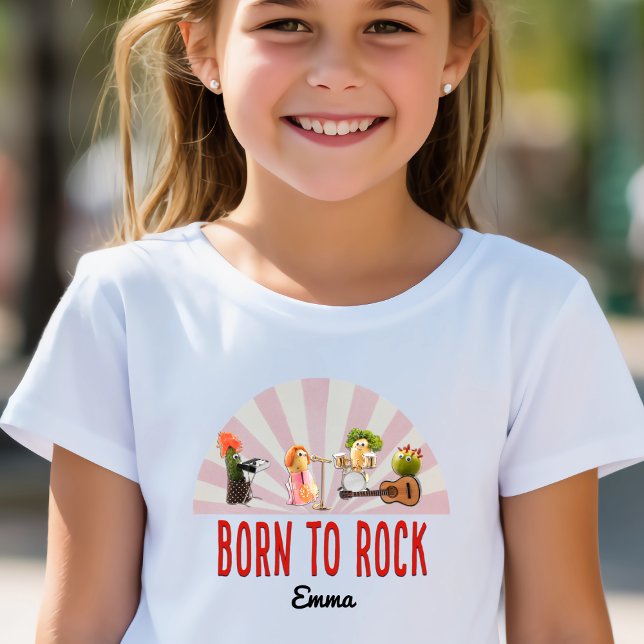 Cool fun birthday t-shirt rock band gift for girl (Creator Uploaded)
