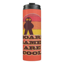 Cool Fun Board Games Meeple Cartoon Thermal Tumbler