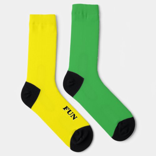 Cool Fun Bright Yellow Green Solid Color Socks