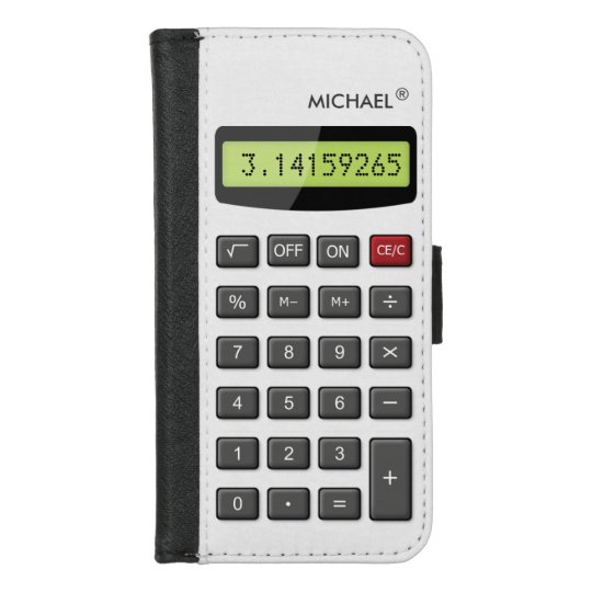 cool fun calculator math pi number digits iphone wallet case