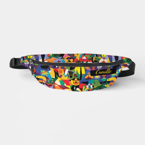 Cool Fun Cartoon Colorful Tropical Personalized  Fanny Pack