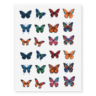Cool Fun Chic Elegant Unique Butterflies Temporary Tattoos