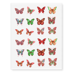 Cool Fun Chic Elegant Unique Butterflies Temporary Tattoos