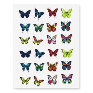 Cool Fun Chic Elegant Unique Butterflies Temporary Tattoos