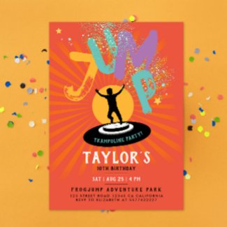 Cool Fun Colorful Trampoline Jump Bounce Party
