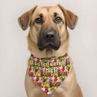 Cool fun Easter Jelly Beans Candy Custom text Pet Bandana Collar