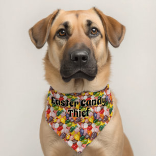 Cool fun Easter Jelly Beans Candy Custom text Pet Bandana Collar