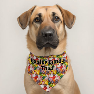 Cool fun Easter Jelly Beans Candy Custom text Pet Bandana Collar