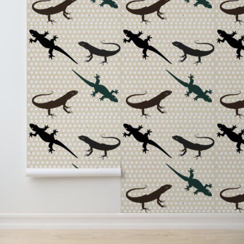      Cool Fun Graphic Trendy Earthy Vintage Lizard Wallpaper