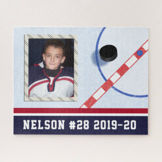 Cool Fun Ice Hockey Player Photo Jigsaw Puzzle