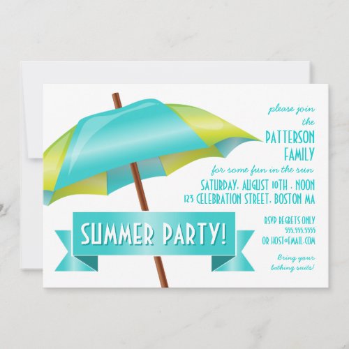 Cool Fun in the Sun Summer Party Invitation