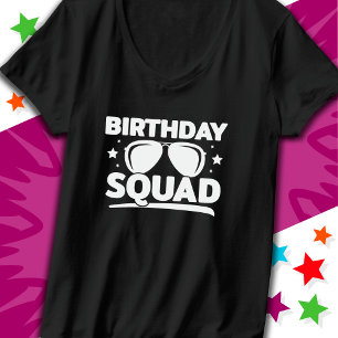 Cool Fun Matching Group Party Crew Birthday Squad T-Shirt