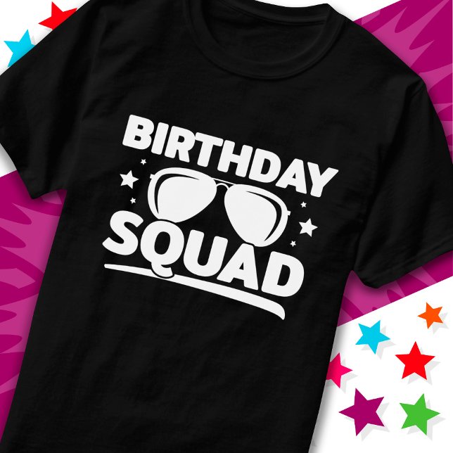 Cool Fun Matching Group Party Crew Birthday Squad T-Shirt (Creator Uploaded)