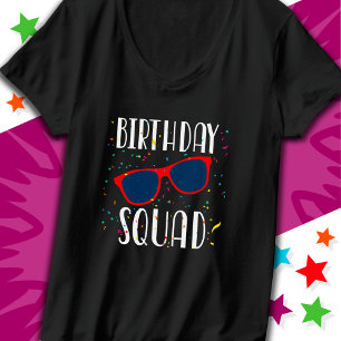 Cool Fun Matching Group Party Crew Birthday Squad T-Shirt