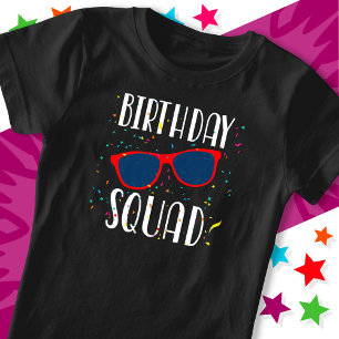 Cool Fun Matching Group Party Crew Birthday Squad T-Shirt