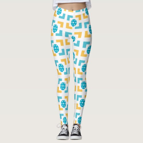 Cool Fun Pickleball Patterned  Leggings